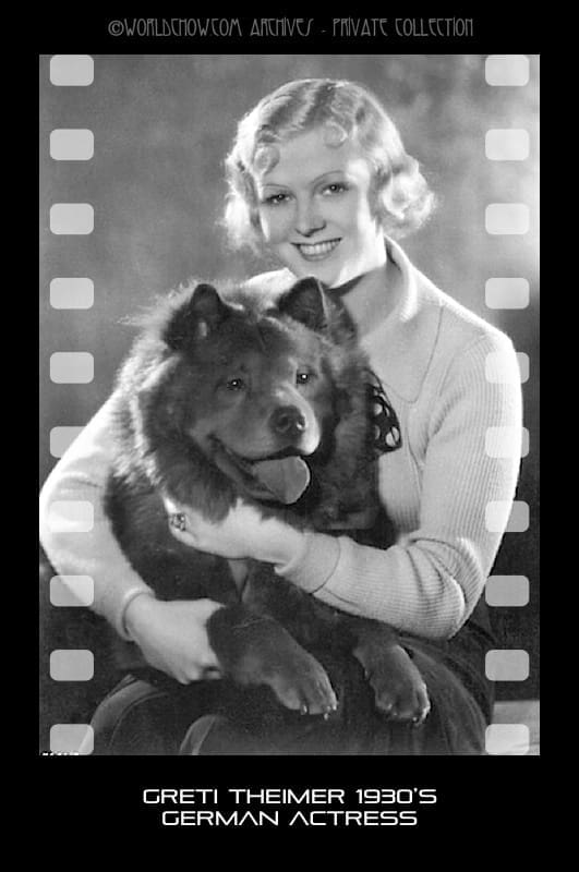 Greti Theimer WWII Actress and her chow Moved to archives