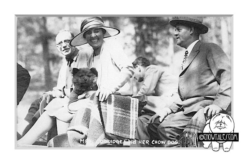 GRACE COOLIDGE AND POSSIBLY THE RED DOG 'TINY TIM' AS A PUPPY
