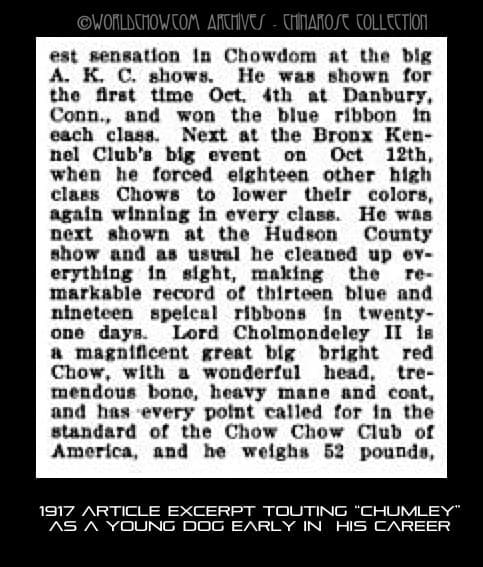 dog fancier,december,1917,lord cholmendely,proctor,article
