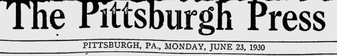 Sonny Boy dog writes his own story.  5 pix  1930 Pittsburg Press