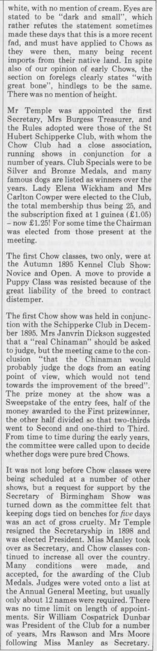 P-1-B Kennel Gazette Feb 1985 founding of Chow Chow Club UK - Version 4